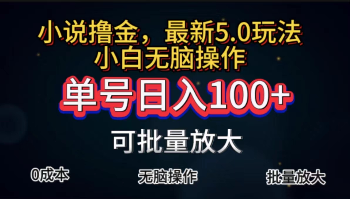 （11651期）全自动小说撸金，单号日入100+小白轻松上手，无脑操作-木子聊项目