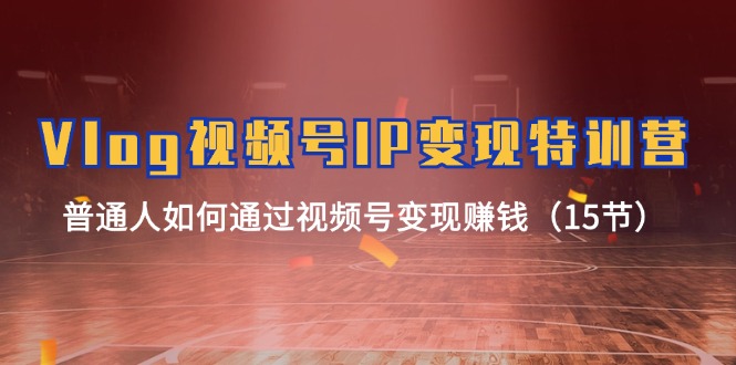 Vlog视频号IP变现特训营，普通人如何通过视频号变现赚钱（15节）-木子聊项目