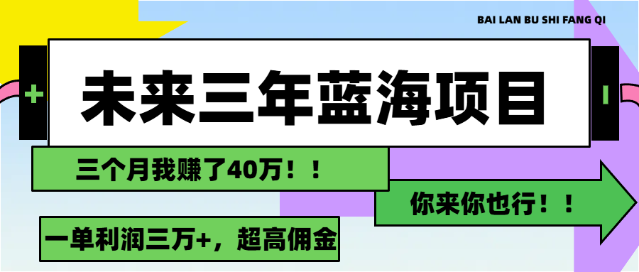 (11716期)未来三年,蓝海赛道,月入3万+-木子聊项目