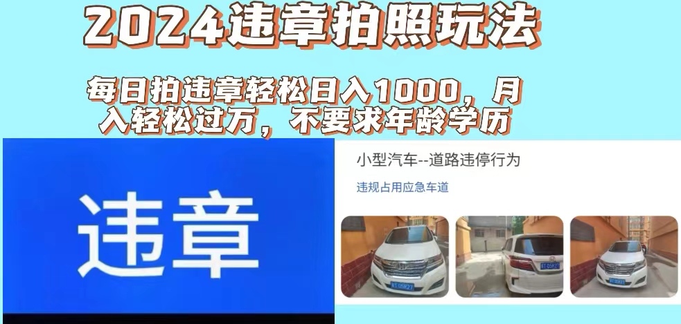 （11743期）2024违章拍照新玩法，推广躺赚+拍照赚钱双模式，日入1000+-木子聊项目