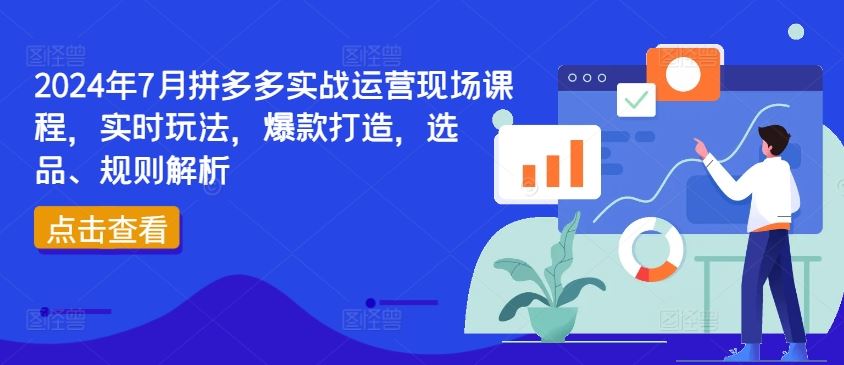 2024年7月拼多多实战运营现场课程，实时玩法，爆款打造，选品、规则解析-木子聊项目