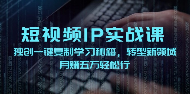 (12193期)短视频 IP实战课,独创一键复制学习秘籍,转战新领域,月赚五万轻松行-木子聊项目