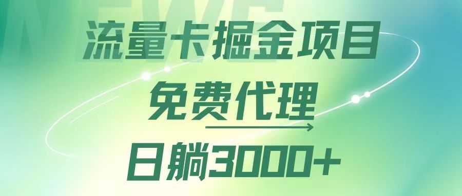 (12321期)流量卡掘金代理,日躺赚3000+,变现暴力,多种推广途径-木子聊项目