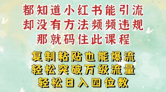 小红书靠复制粘贴一周突破万级流量池干货，以减肥为例，每天稳定引流变现四位数【揭秘】-木子聊项目