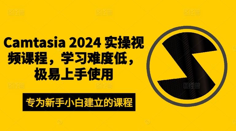 Camtasia 2024 实操视频课程,学习难度低,极易上手使用-木子聊项目