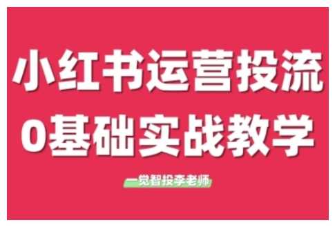 小红书运营投流,小红书广告投放从0到1的实战课,学完即可开始投放-木子聊项目