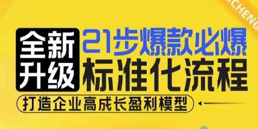 21步爆款必爆标准化流程,全新升级,打造企业高成长盈利模型-木子聊项目