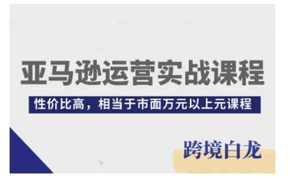 亚马逊运营实战课程,亚马逊从入门到精通,性价比高,相当于市面万元以上元课程-木子聊项目
