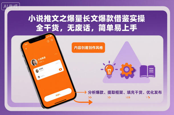 小说推文之爆量长文爆款借鉴实操，全干货，无废话，简单易上手-木子聊项目