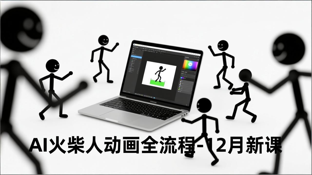 AI火柴人动画全流程-12月新课，文案生成、声音克隆、视频剪辑，零基础快速产出动画-木子聊项目