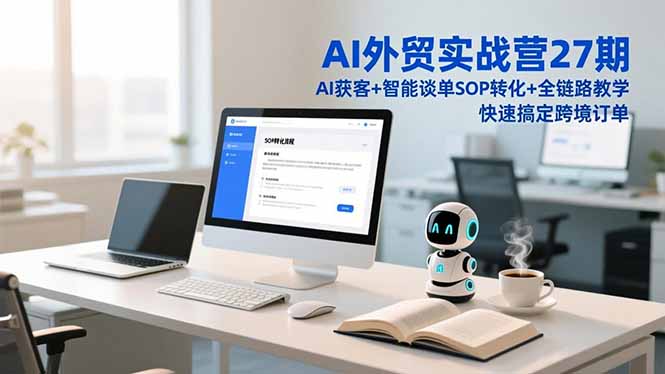 AI外贸实战营27期，AI获客+智能谈单+SOP转化+全链路教学，快速搞定跨境订单-木子聊项目