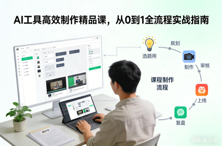 AI工具高效制作精品课，从0到1全流程实战指南-木子聊项目