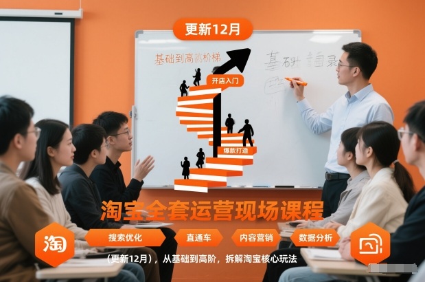 淘宝全套运营现场课程(更新12月)，从基础到高阶，拆解淘宝核心玩法-木子聊项目