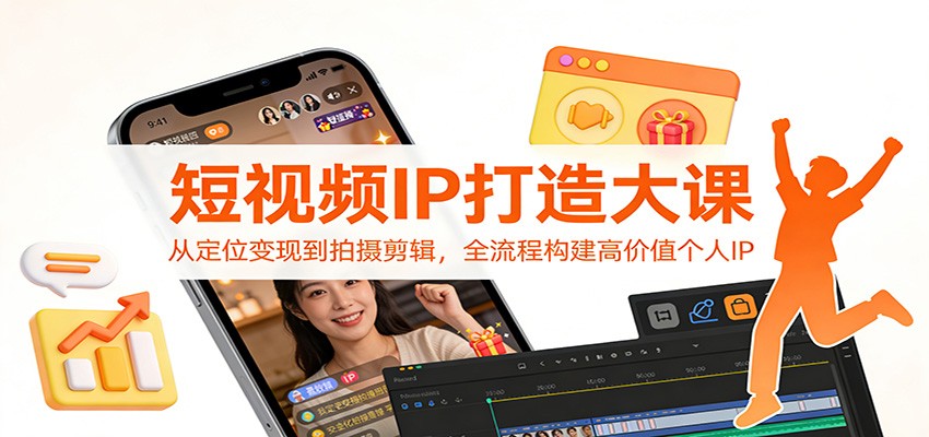 短视频IP打造大课：从定位变现到拍摄剪辑，全流程构建高价值个人IP-木子聊项目