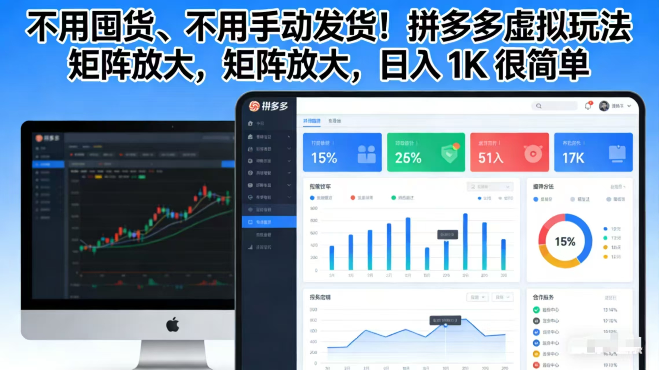 不用囤货、不用手动发货！拼多多虚拟玩法，矩阵放大，日入 1K 很简单-木子聊项目
