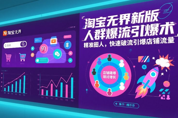 淘宝无界新版人群爆流引爆术，精准圈人，快速破流引爆店铺流量-木子聊项目