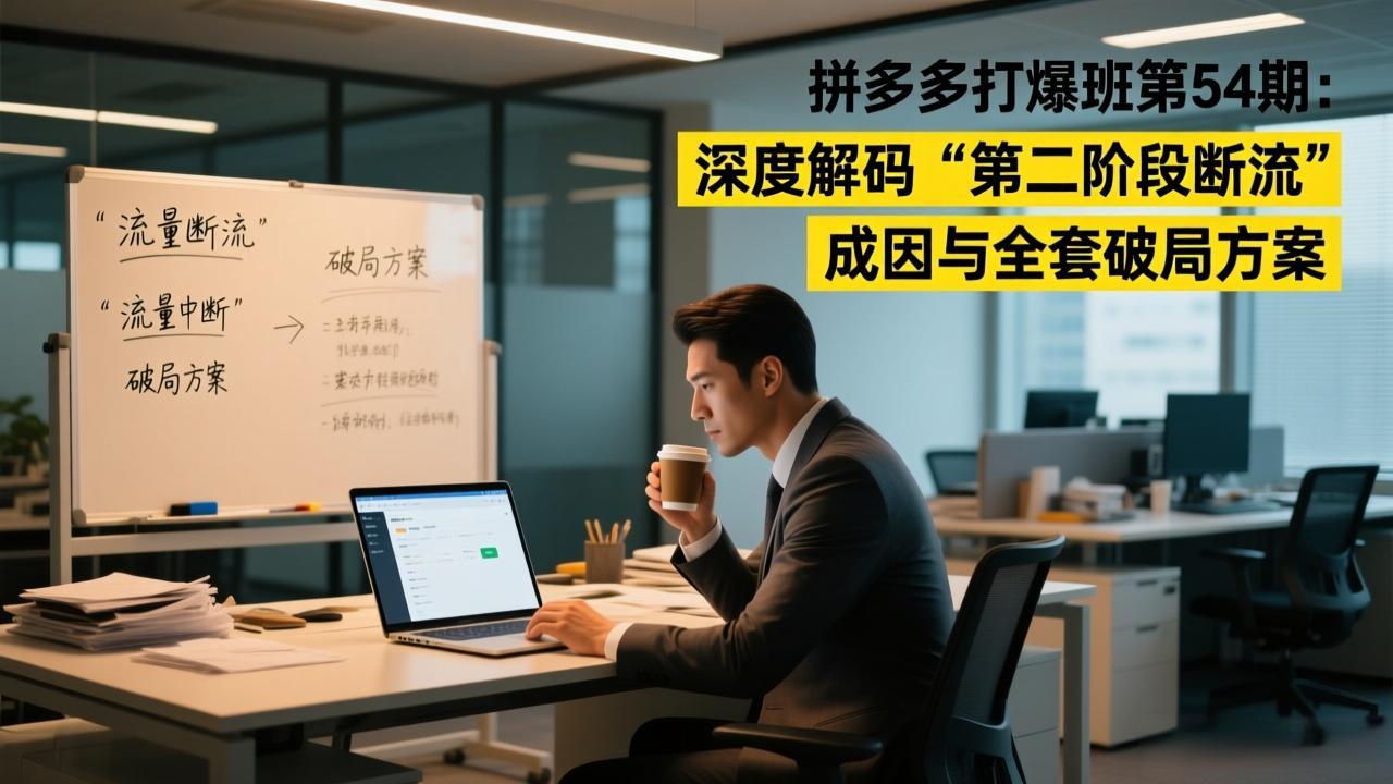 拼多多打爆班第54期：深度解码“第二阶段断流”成因与全套破局方案-木子聊项目