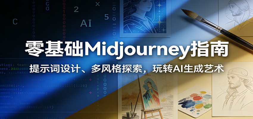 零基础Midjourney指南：提示词设计、多风格探索，玩转AI生成艺术-木子聊项目