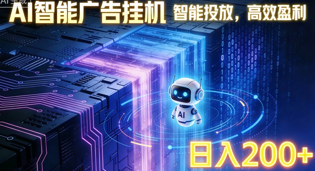 ai智能广告挂机项目,合规挂载广告即可赚取收益,单日收益可达400~500+-木子聊项目