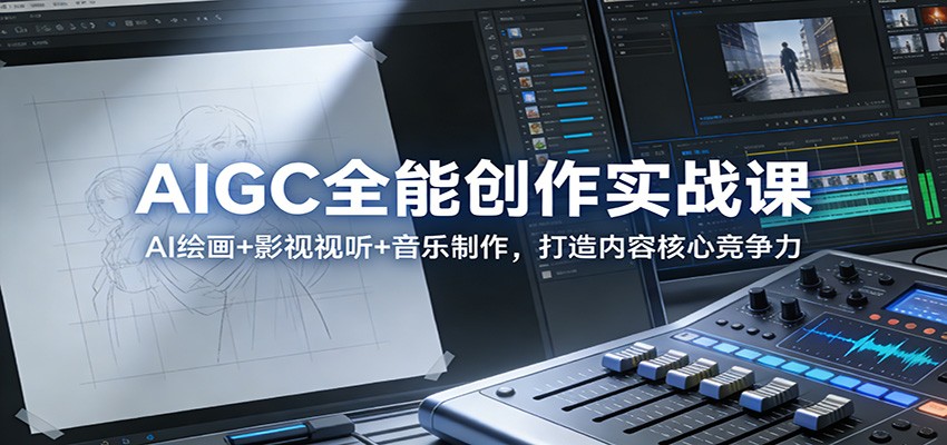 AIGC全能创作实战课：AI绘画+影视视听+音乐制作，打造内容核心竞争力-木子聊项目