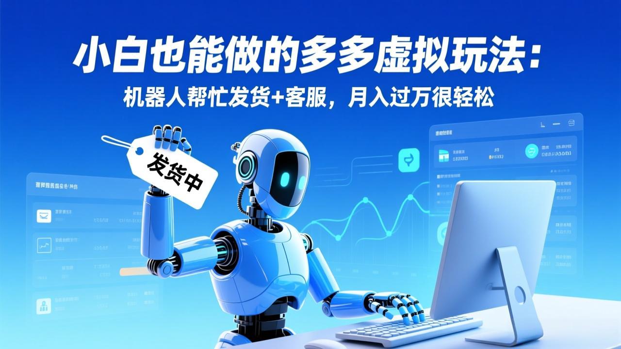 小白也能做的多多虚拟玩法：机器人帮忙发货+客服，月入过万很轻松-木子聊项目
