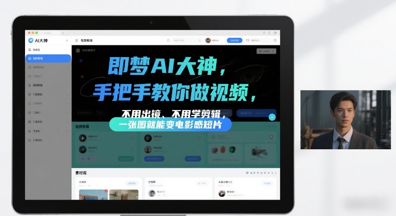 即梦AI大神手把手教你做视频，不用出镜、不用学剪辑，一张图就能变电影感短片-木子聊项目