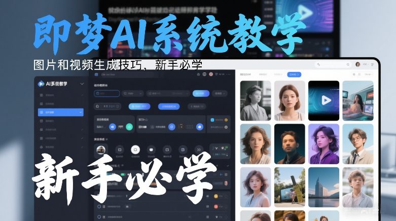 即梦AI系统教学，图片和视频生成技巧，新手必学-木子聊项目
