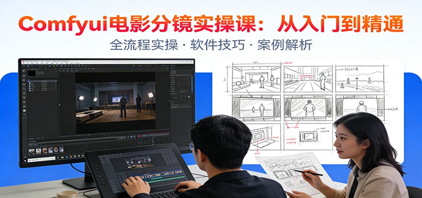 ComfyUI电影分镜实操课：分镜一致性，全流程AI视频制作，零基础也能做专业分镜-木子聊项目