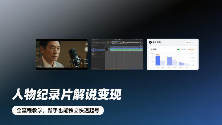 人物纪录片解说变现，全流程教学，新手也能独立快速起号-木子聊项目
