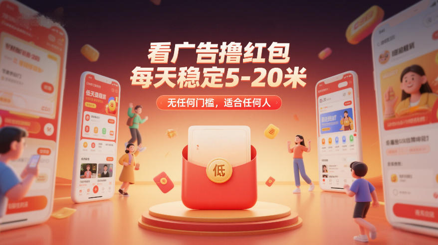 看广告撸红包，每天稳定5-20米，无任何门槛，适合任何人-木子聊项目