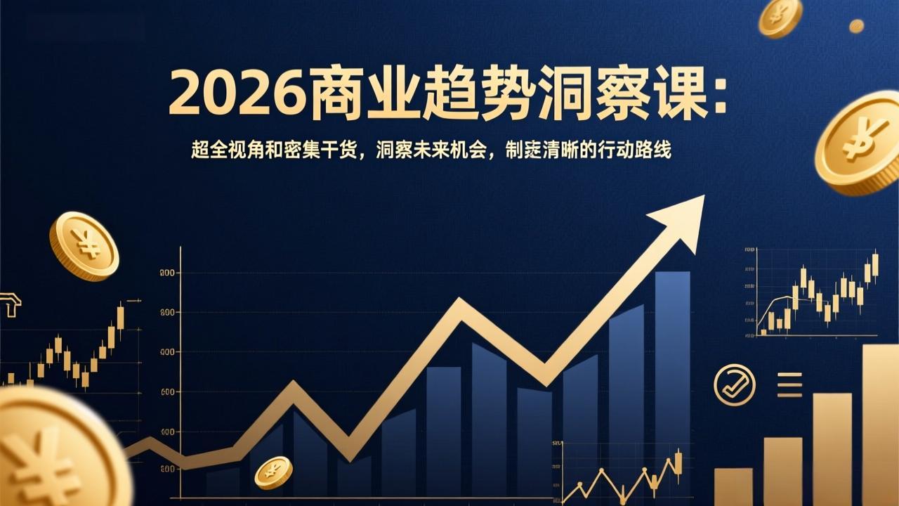 2026商业趋势洞察课：超全视角和密集干货，洞察未来机会，制定清晰的行动路线-木子聊项目