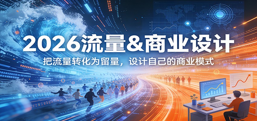 2026流量&商业设计，把流量转化为留量，设计自己的商业模式-木子聊项目