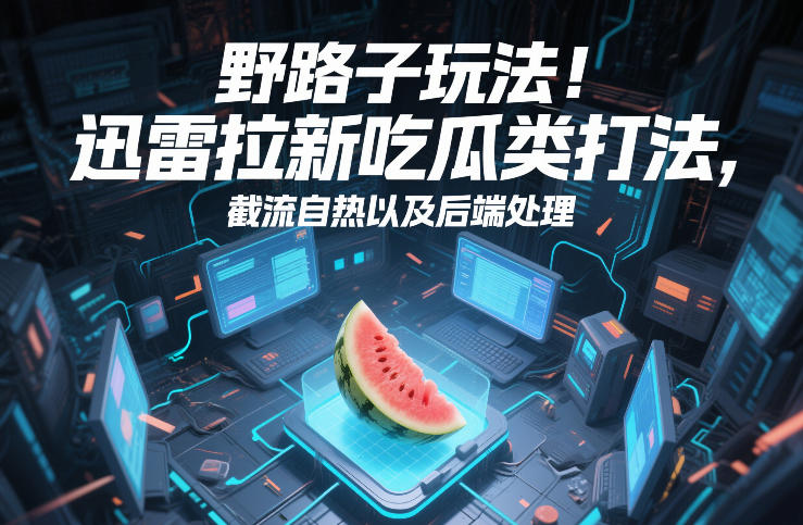 野路子玩法！迅雷拉新吃瓜类打法，截流自热以及后端处理-木子聊项目