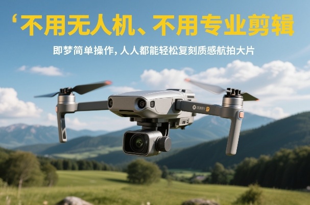 不用无人机、不用专业剪辑，即梦简单操作，人人都能轻松复刻质感航拍大片-木子聊项目