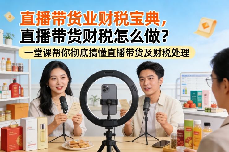 直播带货业财税宝典，直播带货财税怎么做？一堂课帮你彻底搞懂直播带货及财税处理-木子聊项目