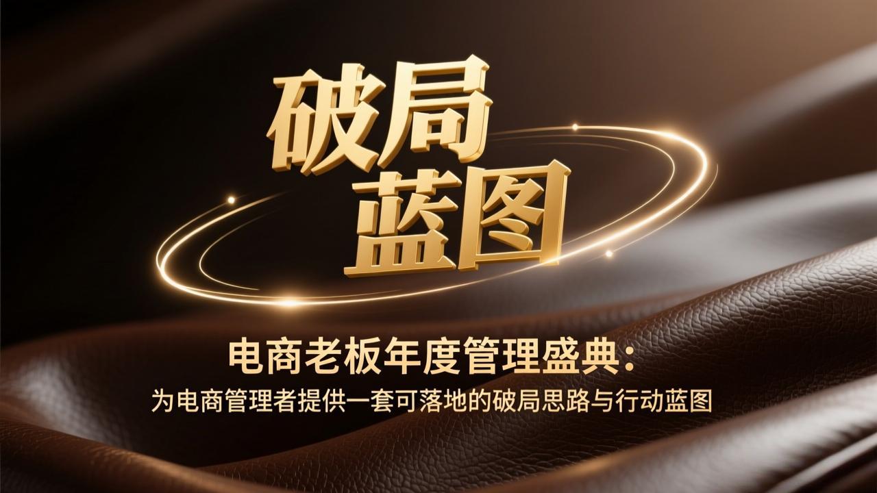 电商老板年度管理盛典：为电商管理者提供一套可落地的破局思路与行动蓝图-木子聊项目