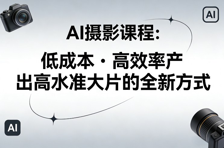 AI摄影课程，低成本高效率产出高水准大片的全新方式-木子聊项目