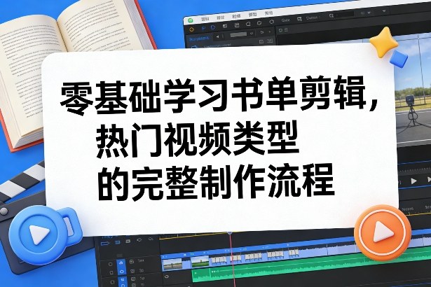 零基础学习书单剪辑，热门视频类型的完整制作流程(更新2026)-木子聊项目