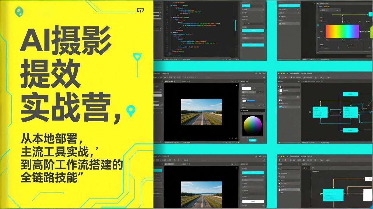 AI+摄影提效实战营，从本地部署，主流工具实战，到高阶工作流搭建的全链路技能-木子聊项目