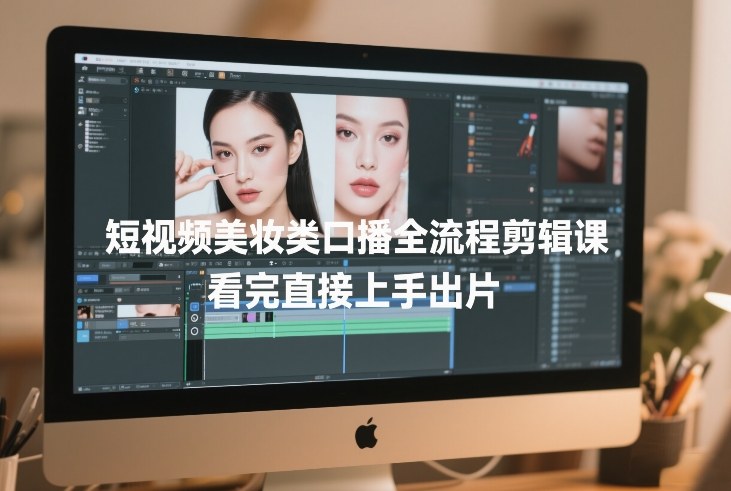 短视频美妆类口播全流程剪辑课，看完直接上手出片-木子聊项目
