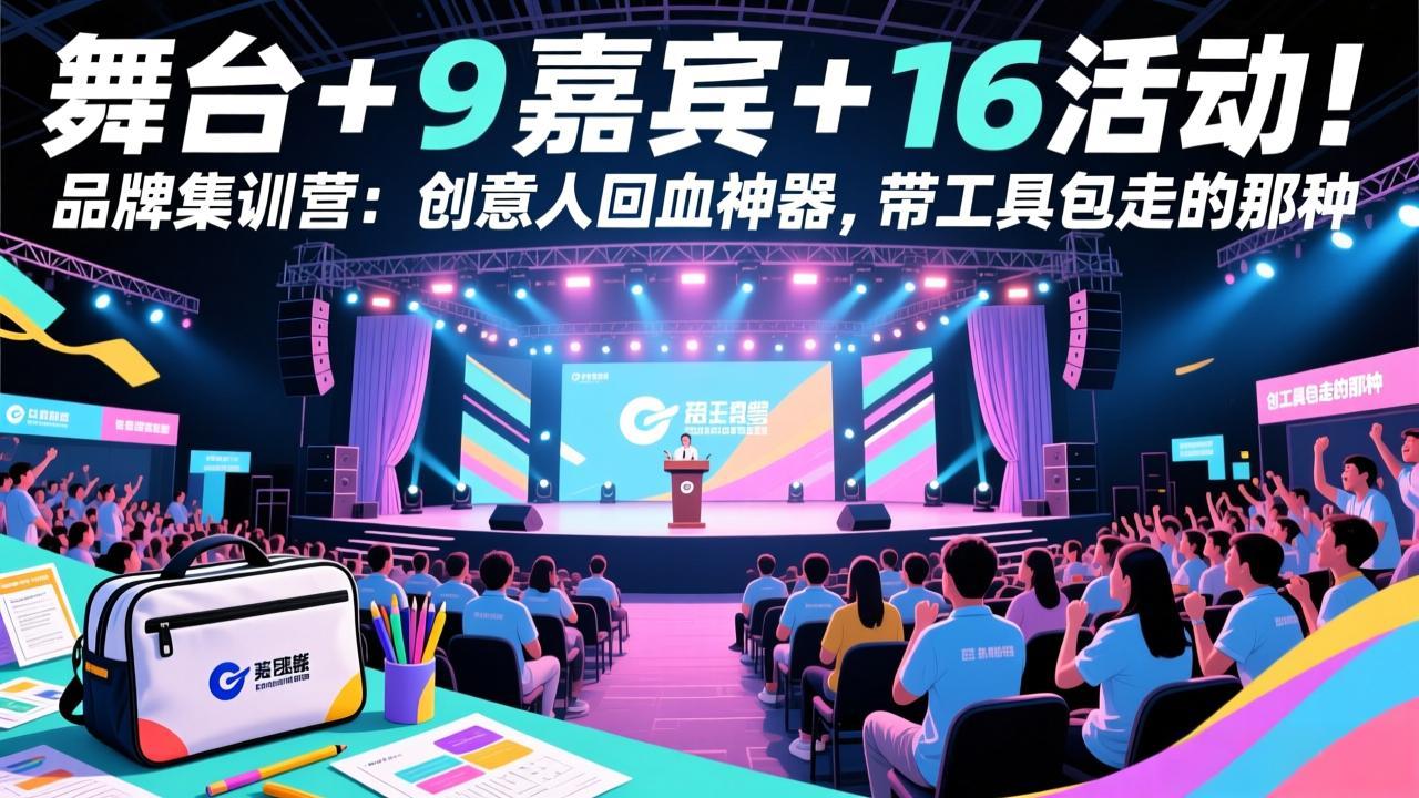 舞台 + 9 嘉宾 + 16 活动！品牌集训营：创意人回血神器，带工具包走的那种-木子聊项目