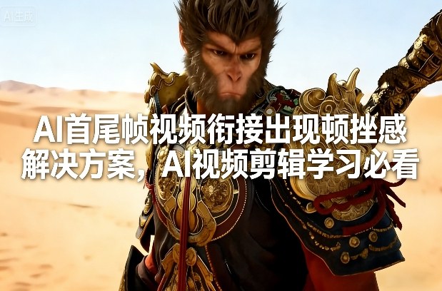 AI首尾帧视频衔接出现顿挫感解决方案，AI视频剪辑学习必看-木子聊项目