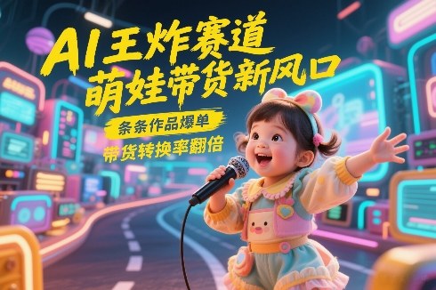 AI王炸赛道，萌娃带货新风口，条条作品爆单，带货转换率翻倍，核心逻辑拆解-木子聊项目
