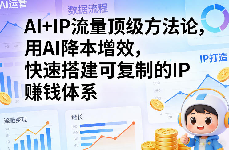 AI+IP流量顶级方法论，用AI降本增效，快速搭建可复制的IP賺钱体系-木子聊项目