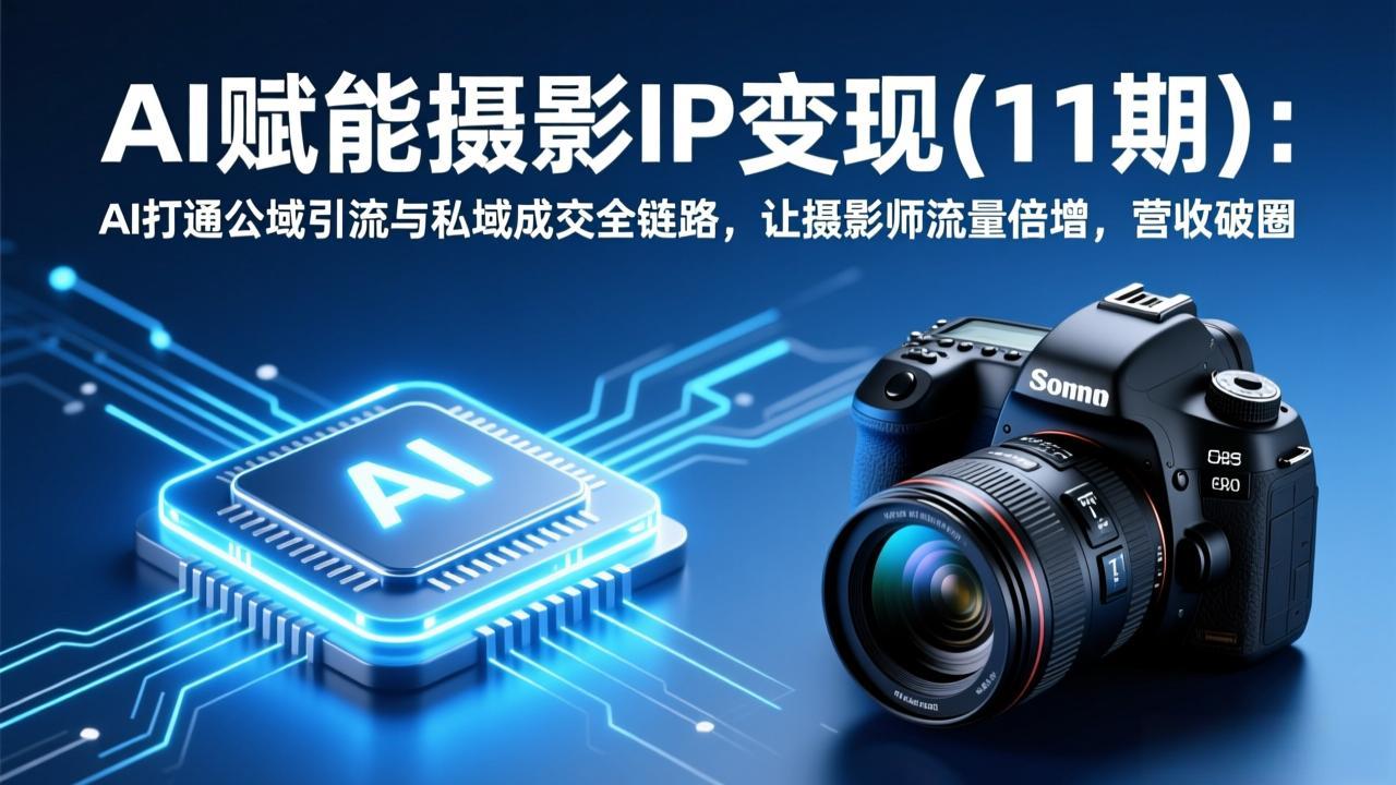AI赋能摄影IP变现(11期-木子聊项目