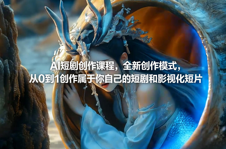 AI短剧创作课程，全新创作模式，从0到1创作属于你自己的短剧和影视化短片-木子聊项目