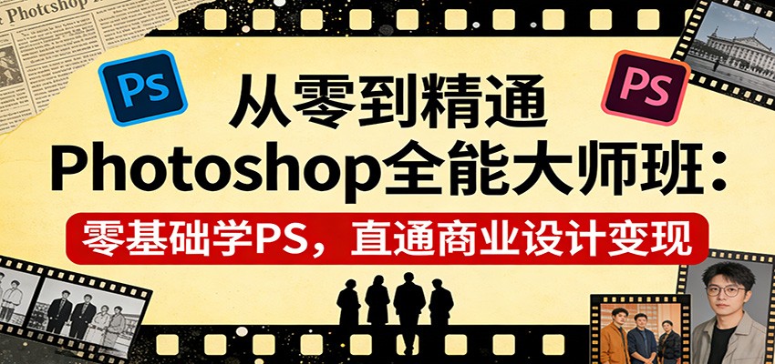 从零到精通Photoshop全能大师班：零基础学PS，直通商业设计变现-木子聊项目
