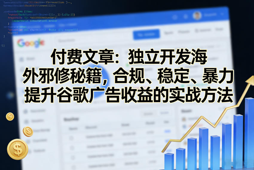 付费文章：独立开发海外邪修秘籍，合规、稳定、暴力提升谷歌广告收益的实战方法-木子聊项目