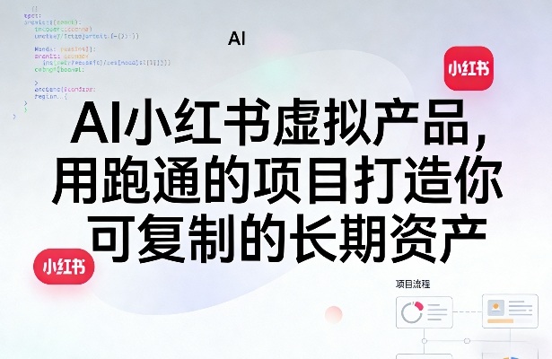 AI小红书虚拟产品，用跑通的项目打造你可复制的长期资产-木子聊项目