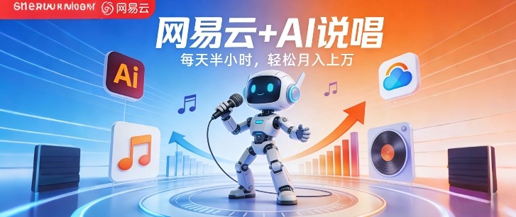 网易云+AI说唱，每天半小时，AI内容创作+流量变现，轻松月入1W-木子聊项目